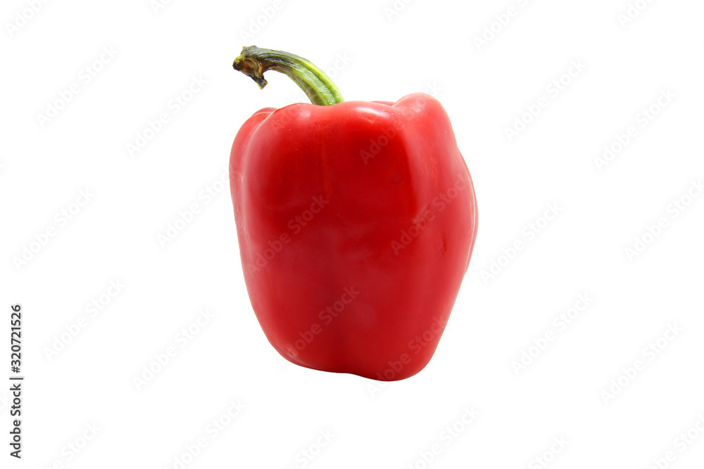 Red Bell pepper isolated on white background Red Bell pepper isolated on white background