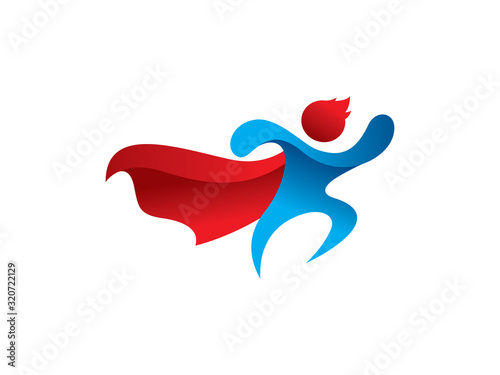 People hero logo template design, emblem, symbol or icon