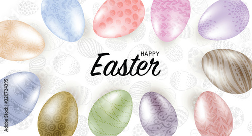 Happy Easter. Vector illustration. Hand drawn.