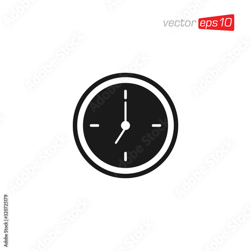 Clock and Time Icon Design Vector