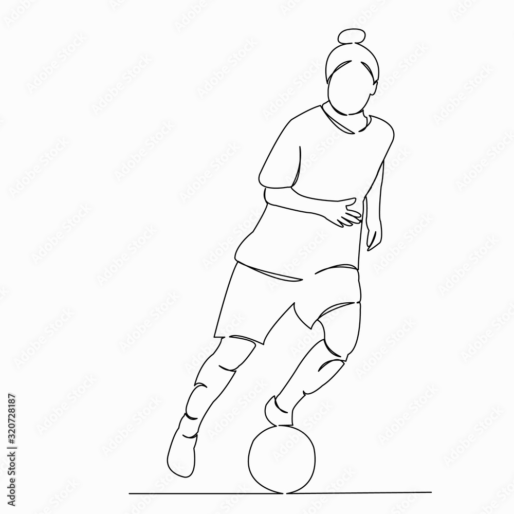Fototapeta premium women soccer players