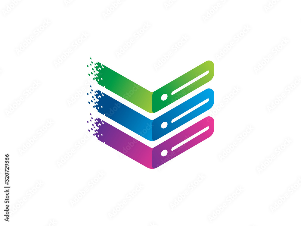 Hosting or disk logo template design, emblem, symbol or icon Hosting or disk logo template design, emblem, symbol or icon