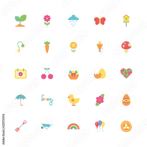 bundle of spring set icons