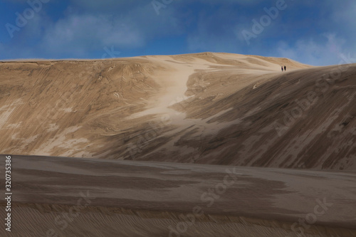 Te Paki. Giant sand dunes. Cape reinga New Zealand. Desert and sand.