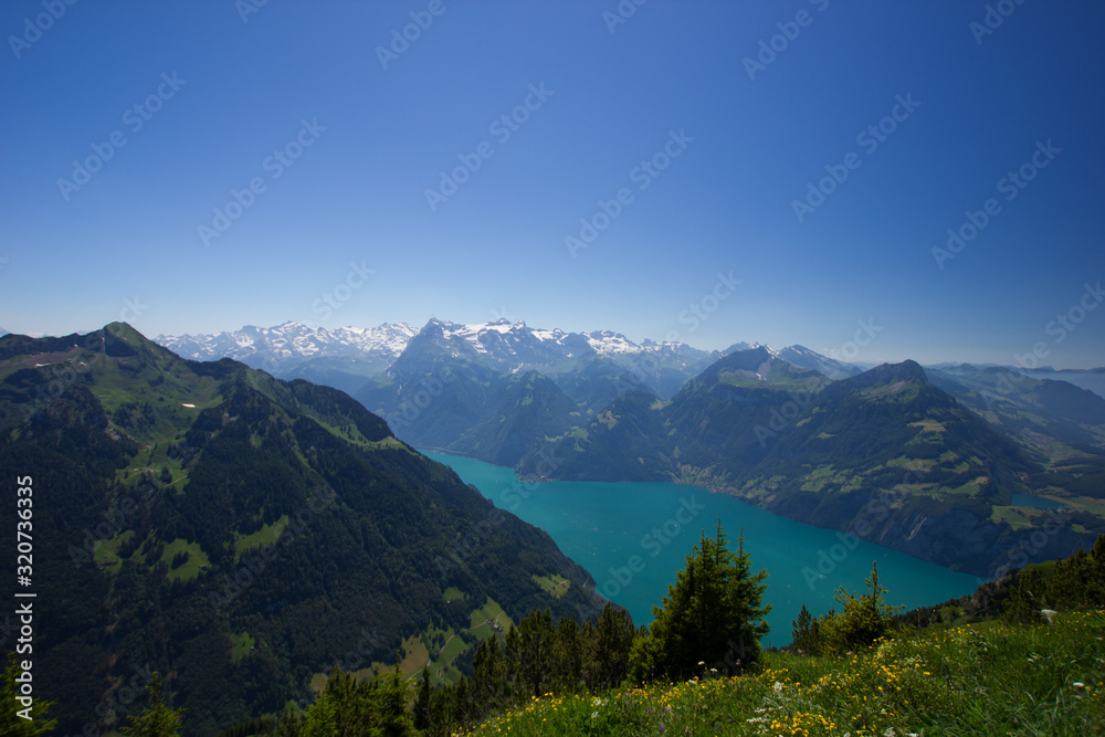 lake lucerne, seen from the Stoos mountain