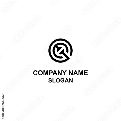 GE or EG initial letter, simple modern minimalist flat design logo.