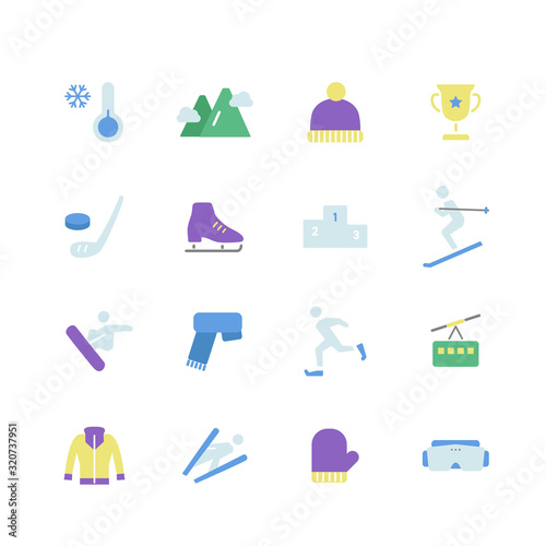 WINTER SPORTS ICON SET