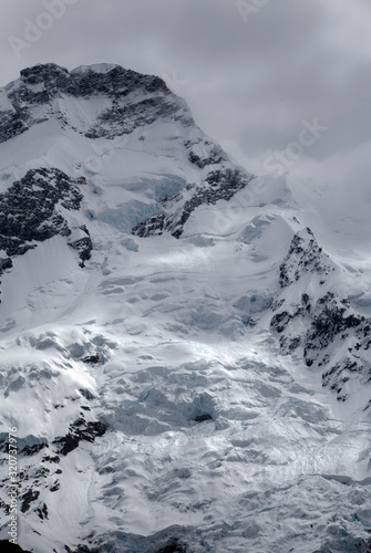 Mount Cook Mountains and snow. New Zealand.