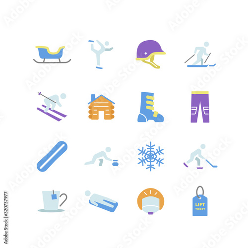 WINTER SPORTS ICON SET