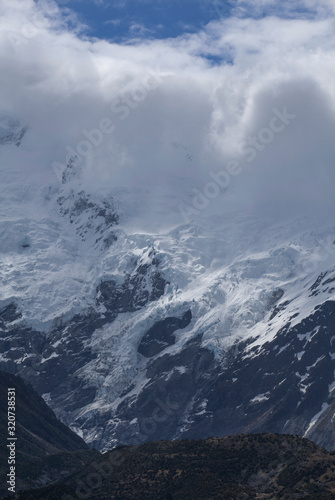 Mount Cook Mountains and snow. New Zealand. © A