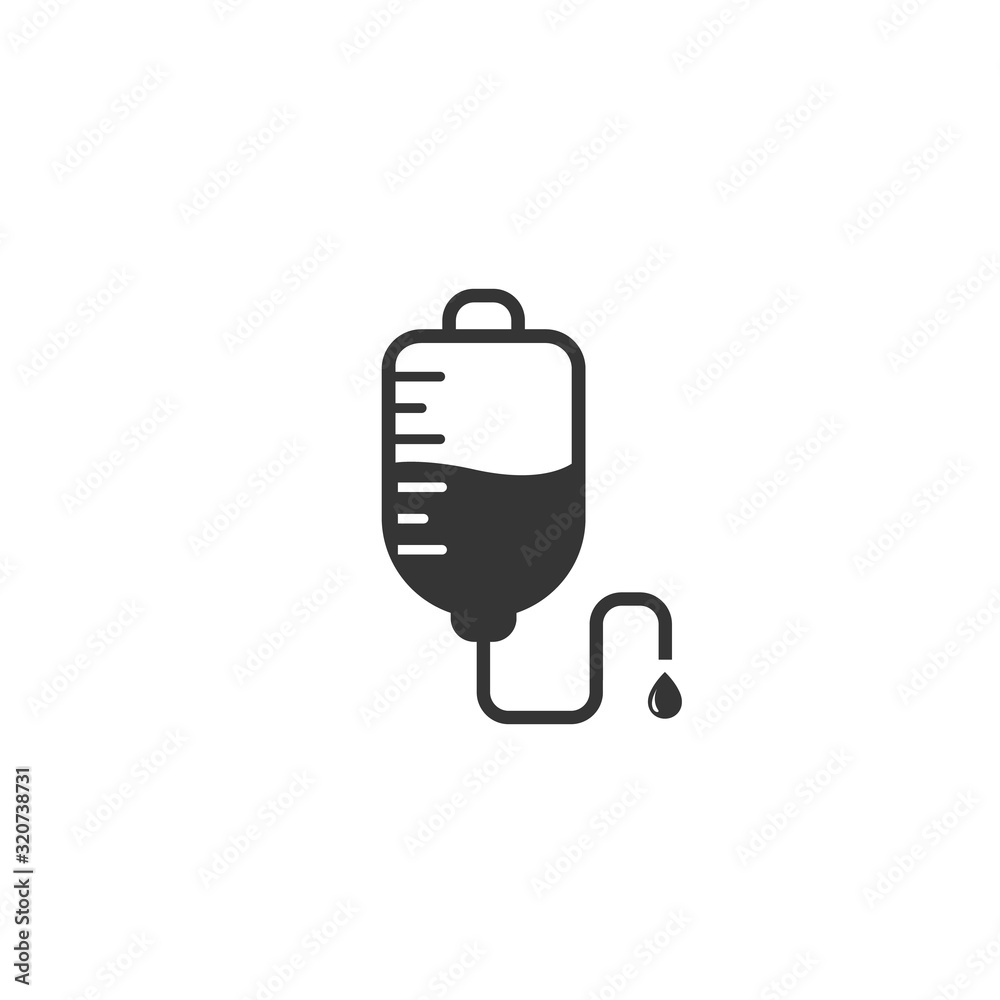Medical drop counter vector illustration icon in flat style Medical drop counter vector illustration icon in flat style