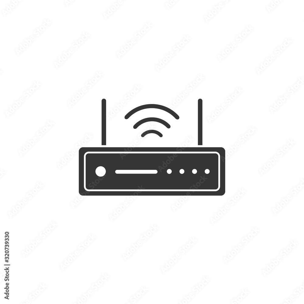 Router Modem Wifi Icon Vector Illustration Flat Router Modem Wifi Icon Vector Illustration Flat