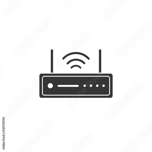 Router Modem Wifi Icon Vector Illustration Flat