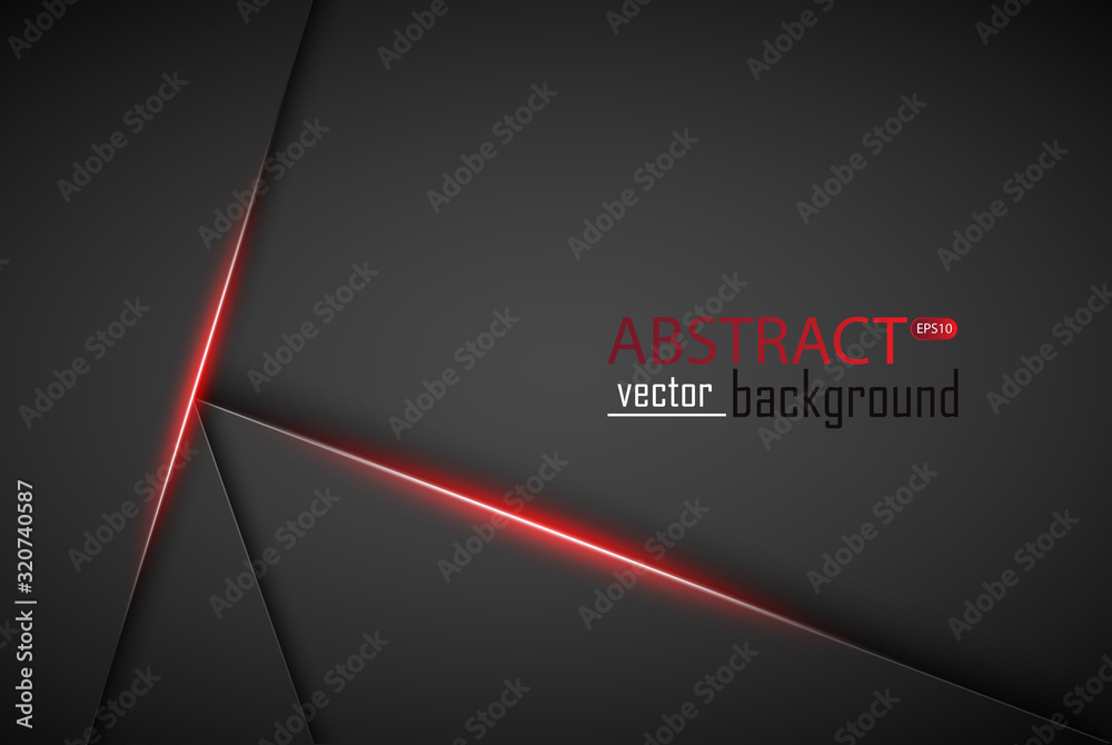 Abstract black layer layout paper material background 3d render blank space for text. Vector illustration EPS10