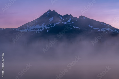 Mountains and Fog - Oregon - Sparks Lake