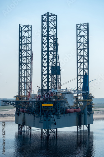 Oil rig in the port of Rotterdam