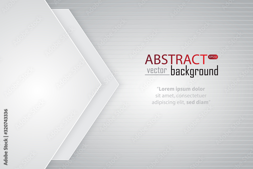 Obraz premium Streszczenie białe i szare tech geometryczne nowoczesne tło wektor na białej przestrzeni dla tekstu i wiadomości projektowania grafiki ilustracja. Kreatywny szablon graficzny. Styl biznesowy.