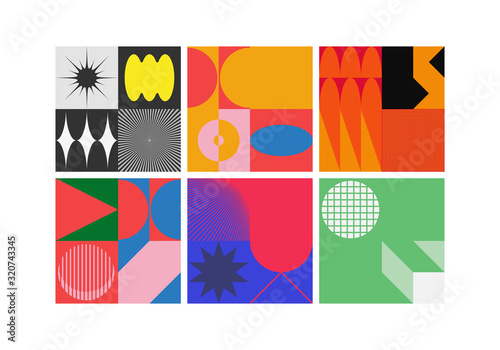 Universal shapes set for graphic design