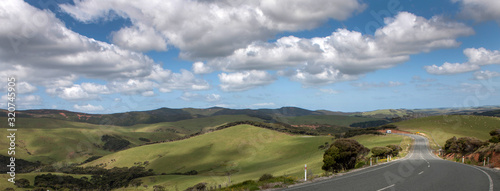 Te Paki. Hills and clouds. Highway 1. Cape Reinga Northland New Zealand.