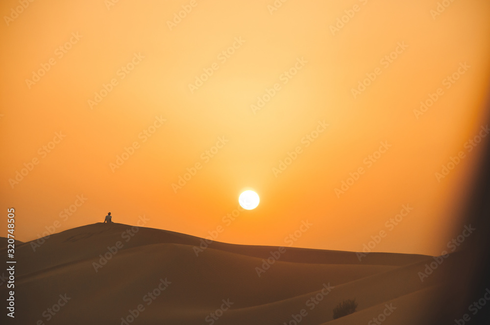 Desert Sand Dunes and People Desert Sand Dunes and People