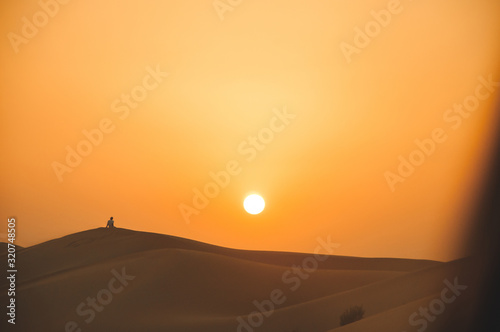 Desert Sand Dunes and People