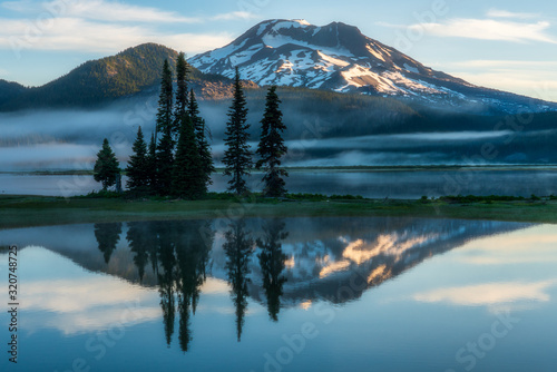 Mountain Reflections at Sparks Lake - Oregon © Riley Smith Photos