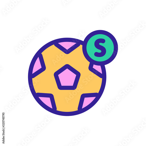 betting on the football icon vector. A thin line sign. Isolated contour symbol illustration
