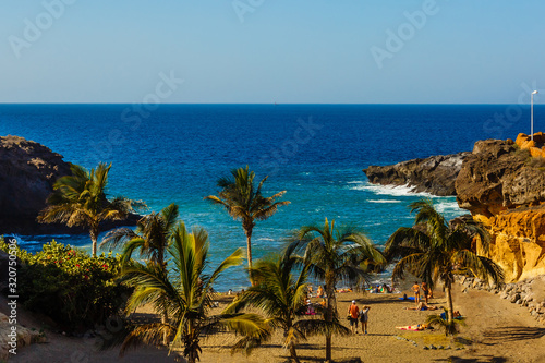 Fototapeta Naklejka Na Ścianę i Meble -  Beach Playa Paraiso costa Adeje in Tenerife at Canary Islands