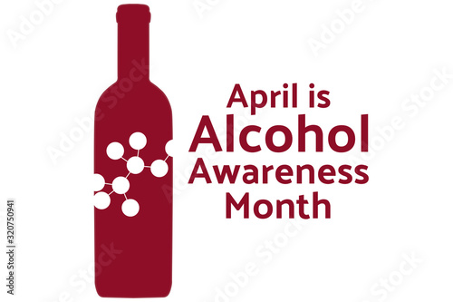 April is Alcohol Awareness Month concept. Template for background, banner, card, poster with text inscription. Vector EPS10 illustration.