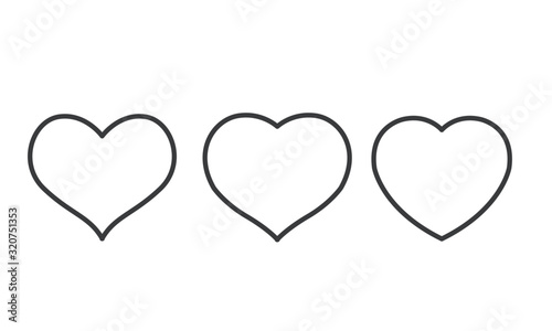 Collection of heart illustrations, Love symbol icon set, love symbol  photo
