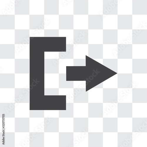 Wallpaper Mural Logout vector icon, simple sign for web site and mobile app. Torontodigital.ca