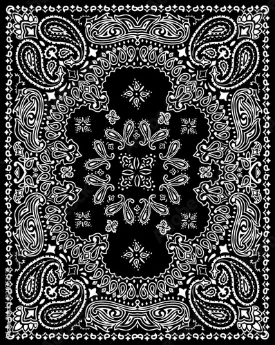 Paisley textile pattern vector illustration for bandana , scarf etc.