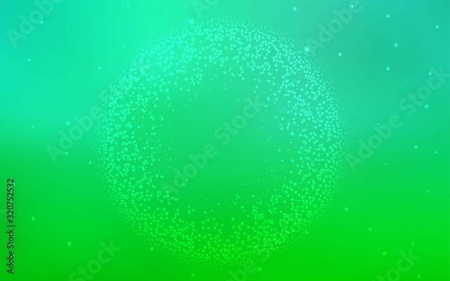 Light Green vector layout with cosmic stars. Shining colored illustration with bright astronomical stars. Smart design for your business advert.