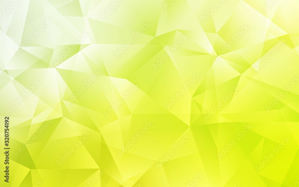 Light Green, Yellow vector polygonal template. Shining polygonal illustration, which consist of triangles. Brand new design for your business.