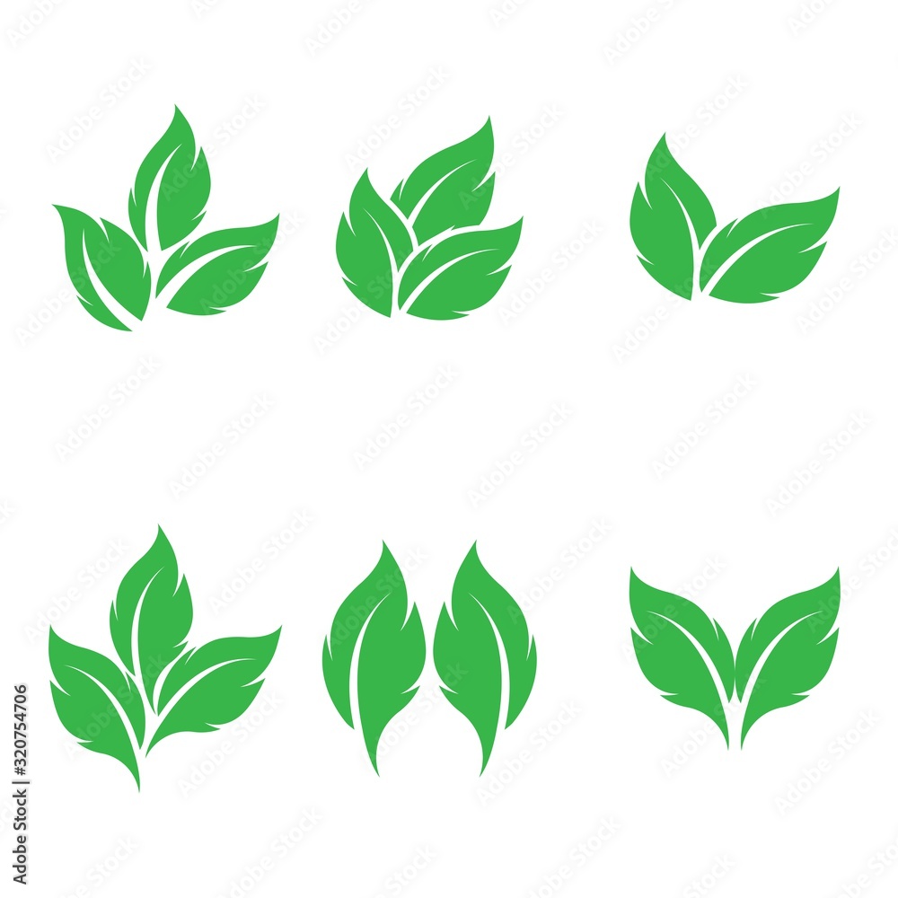 Green leaf ecology nature element vector icon Green leaf ecology nature element vector icon