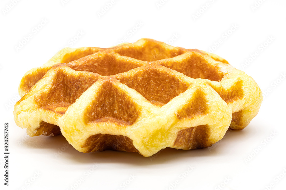 Close up fresh of waffles isolate on white background. Close up fresh of waffles isolate on white background.