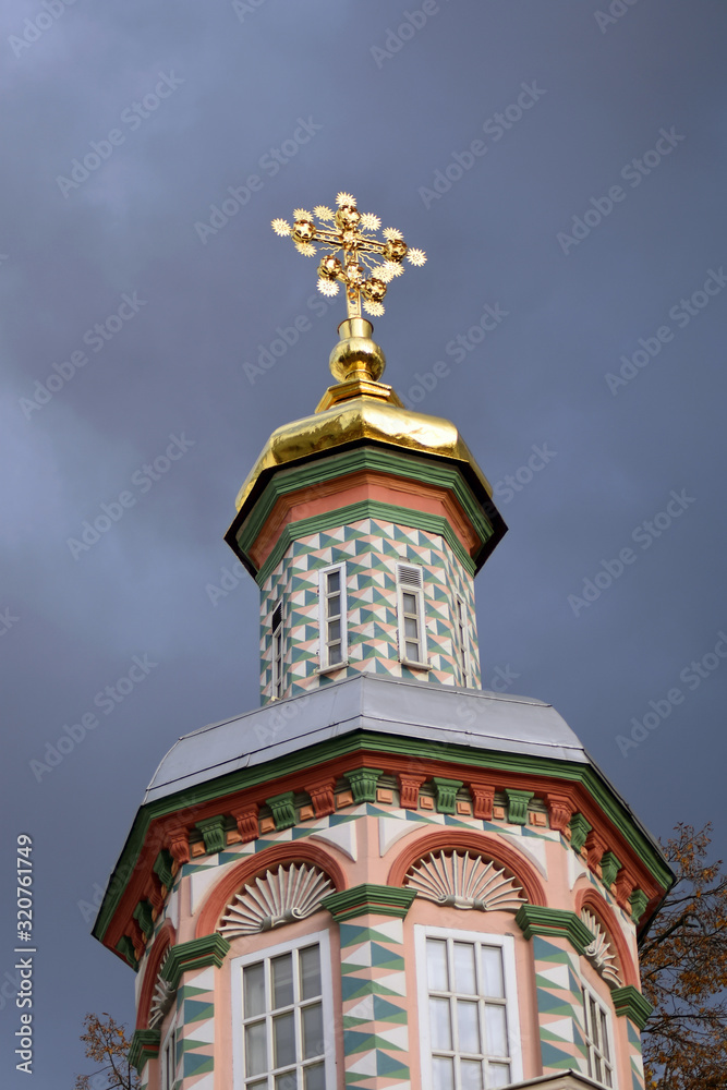 Architecture of Trinity Sergius Lavra, Sergiyev Posad, Russia. Color photo. Architecture of Trinity Sergius Lavra, Sergiyev Posad, Russia. Color photo.