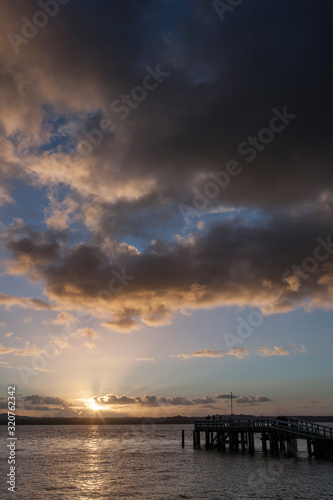 Sunset at Beach Haven Auckland New Zealand © A