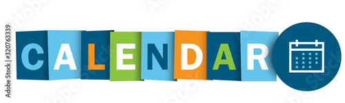 CALENDAR colorful vector typography banner