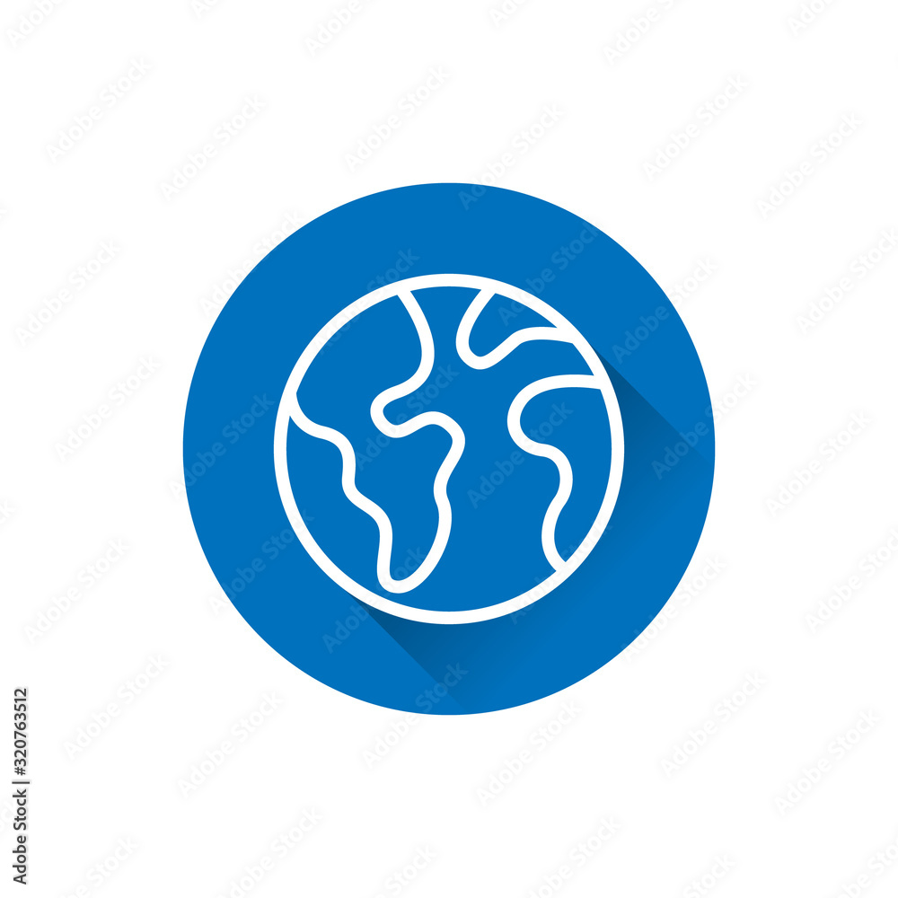World Globe. Globe icon. Globe vector. World globe vector icon modern and simple flat symbol for website, mobile, logo, app, UI.
