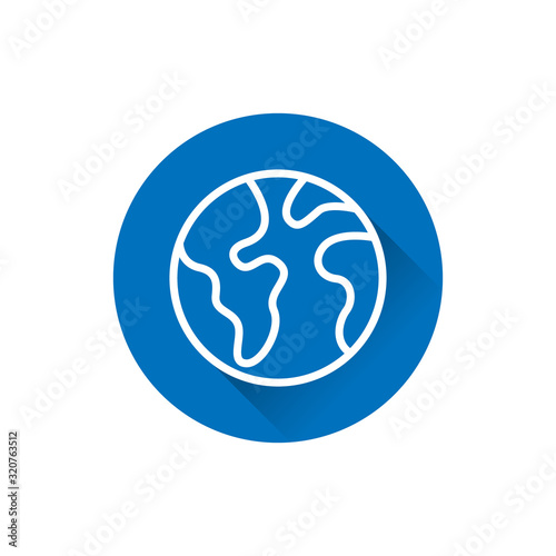 World Globe. Globe icon. Globe vector. World globe vector icon modern and simple flat symbol for website, mobile, logo, app, UI.