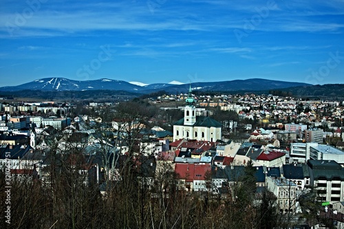 Czech Republic-view of the town Trutnov and Giant Mountains © bikemp