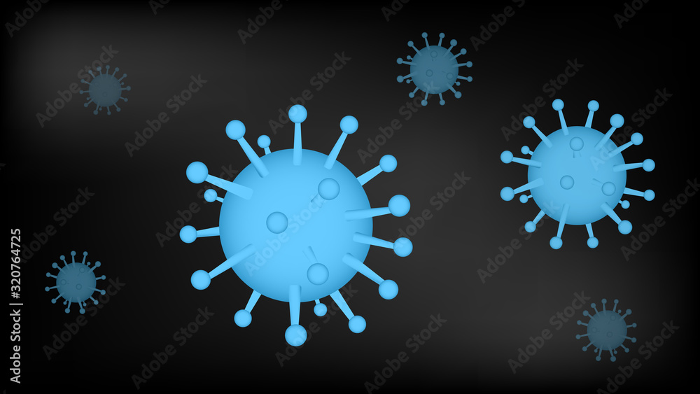 Virus background vector design. Microbiological wallpaper. Coronavirus vector 