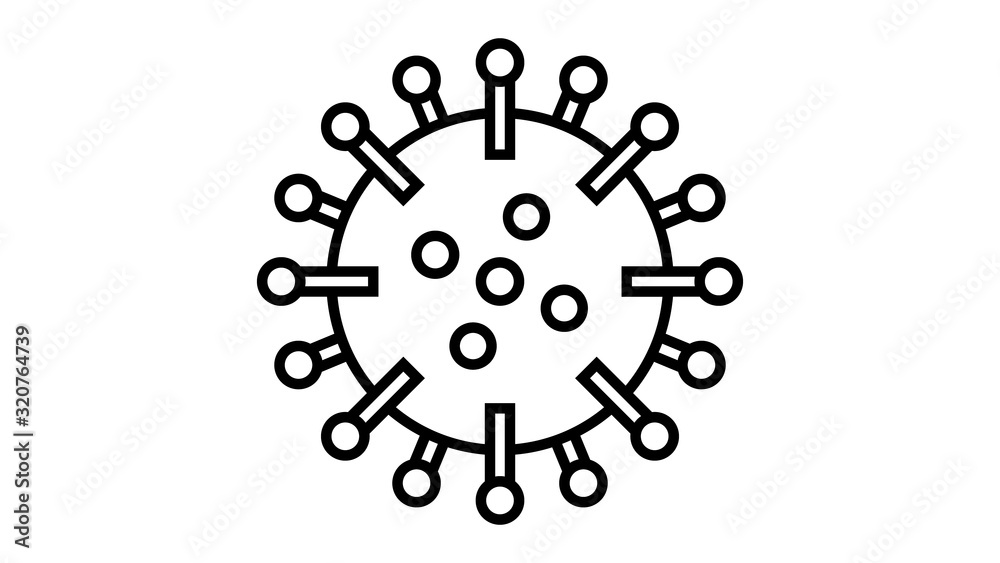 Virus icon vector design. Coronavirus icon Virus icon vector design. Coronavirus icon