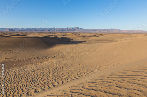 wind patterns in sand desert Bafgh in Yazd, Iran © anyabr