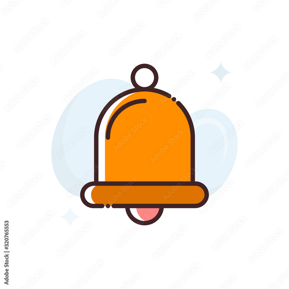 Bell Vector Icon Style Illustration. Advertising and Media symbol EPS 10