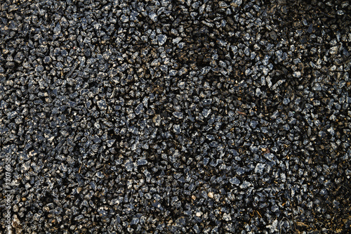 Recycled rubber asphalt road texture
