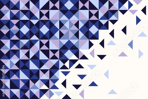 Triangle background, colourful mosaic backdrop. Geometric vector background.