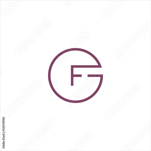 Initial letter gf or fg logo vector templates