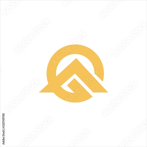 Initial letter gf or fg logo design template